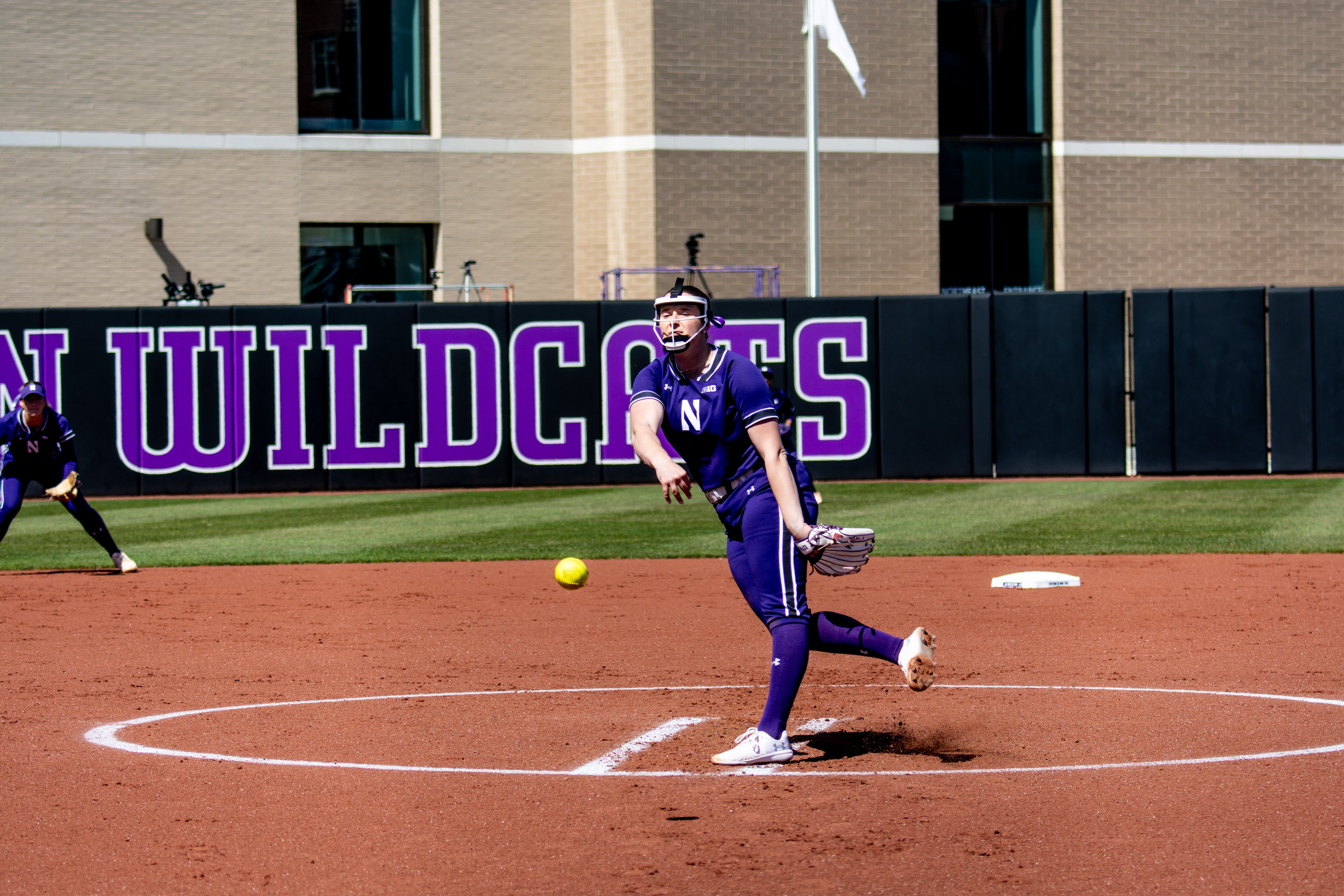  Northwestern readies for a game last season.