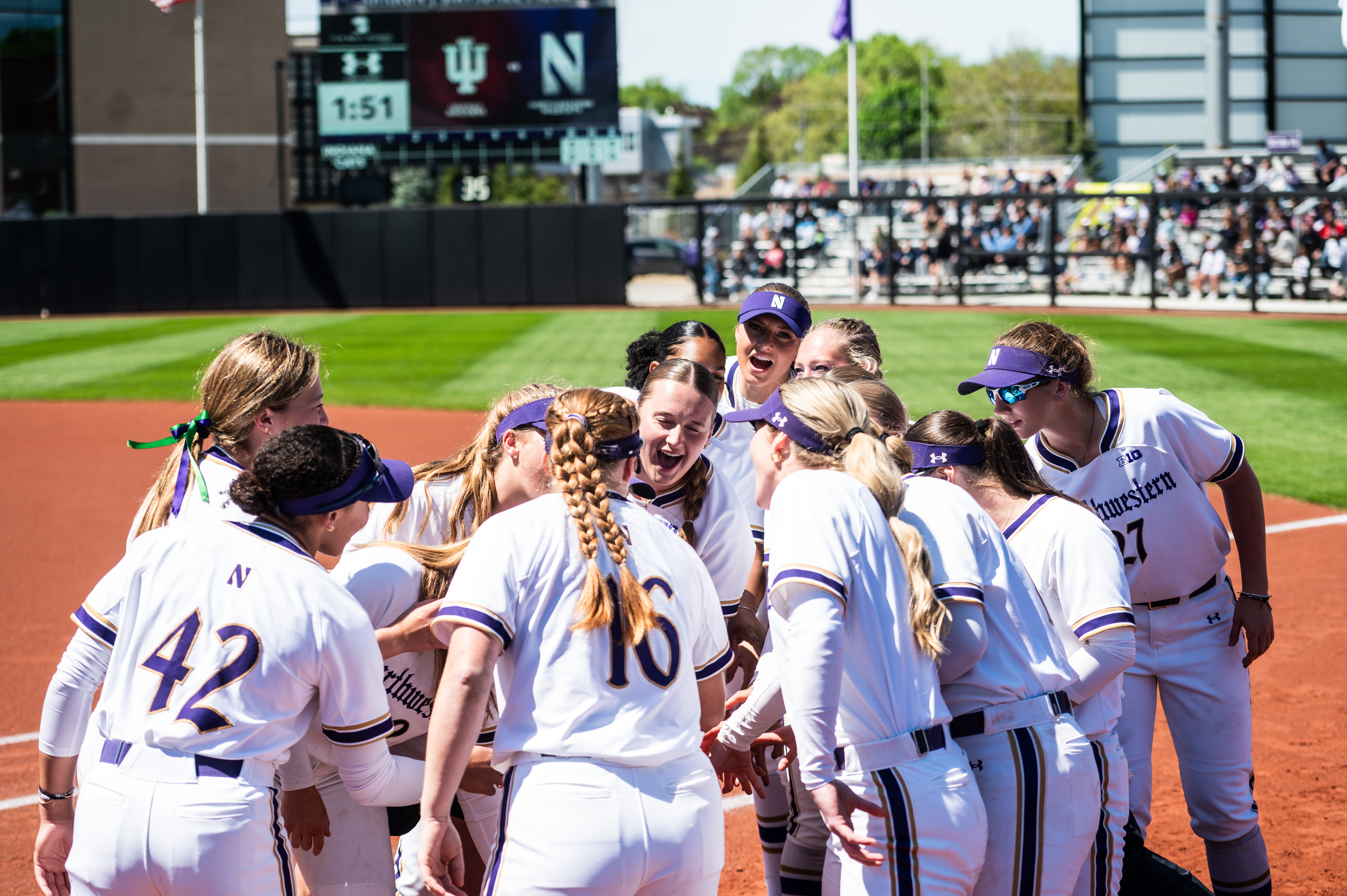 Northwestern readies for a game last season.